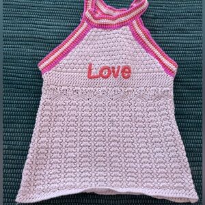 Zara Pink and White Striped Knit Top